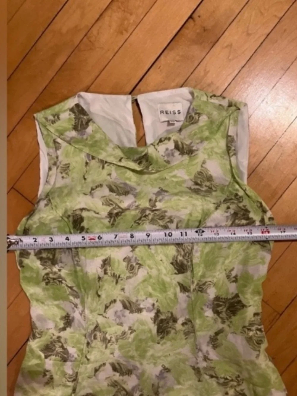 Reiss Montgomery Silk Green Dress Size 8 Euro Summer